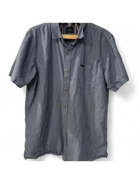 Rip Curl Blue Short Sleeve Button Up Shirt – Men’s Large